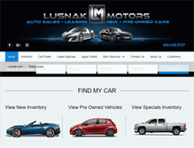 Tablet Screenshot of lusnakmotors.com